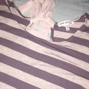 Brown and white striped Blouse